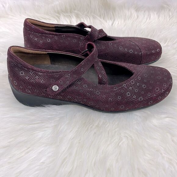 Wolky | purple Mary Jane loafers 9.0 Velcro closure - Picture 8 of 9